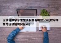 区块链数字孪生龙头股票有哪些公司[数字孪生与区块链有何区别]